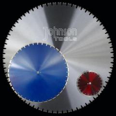 Laser welded saw blade for concrete