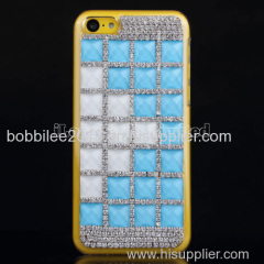 Square Gem Rhinestone Hard Case For iPhone 5C