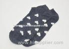 Customize Knitted Short Ankle Socks With Jacquard / Pithiness Style For Spring