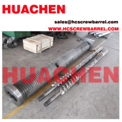 Twin parallel screw barrel