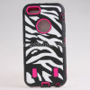 Zebra-Stripe Pattern Silicone+Hard Case For iPhone 5C