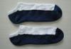 120N Men's Sports Short Ankle Socks , White + Grey Athletic Sox for Autumn / Spring