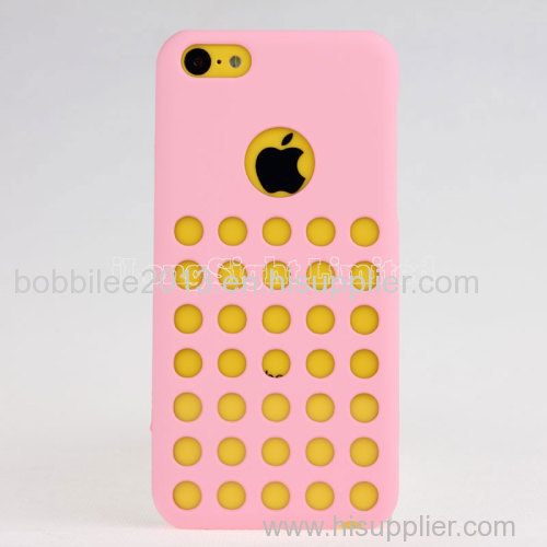 New Design Dot Holes TPU Silicone Case Cover For iPhone 5C