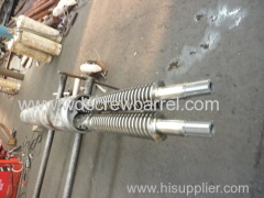 twin conical screw barrei for extruder machine