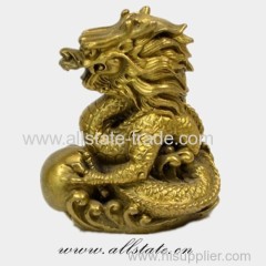 Vivid Lion Casting Brass Scuplture