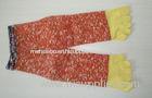 Yellow + Red Comfortable Five Toe Socks , Warm Ladies Socks for Spring / Autumn