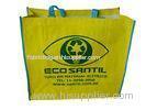 Eco Friendly Green Polypropylene Woven Bag , Varnishing Woven Bag
