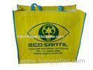 Eco Friendly Green Polypropylene Woven Bag , Varnishing Woven Bag