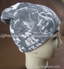 fashion full print knitted hat