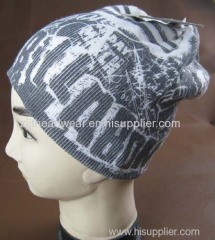 fashion full print knitted hat