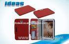 8.0 inch Red Samsung Tablet Leather Case , Samsung N5100 Stand Cover