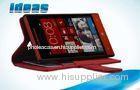 Anti dust PU HTC Leather Phone Case , HTC Windows 8S Stand Cover Cases