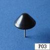Black Security Tag Pin stainless steel , D12mm RF Hard Tag Pin