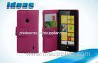 PU Nokia Leather Phone Case Wallet Cover with Stand for Nokia 520