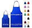 Blue 80gsm PP Non Woven Disposable Apron , Embroider Cooking Apron