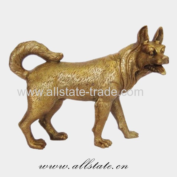 Garden Bronze Wolf Sculpture