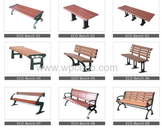 Anti-slip no paint wood plastic composite for bench