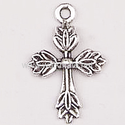  Antique silver plated small size Jesus religious metal cross