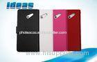 Pink Huawei Ascend D2 Wallet Cell Phone Case Cover with Button
