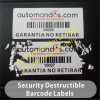 Security Barcode Labels,Tamper Evident Barcode Asset Labels,Destructible Bar Code Stickers for Assets Warranty Purpose