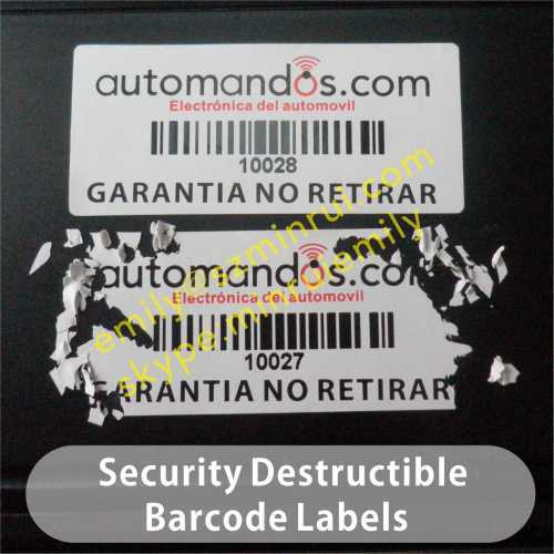 Tamper Evident Barcode Asset Labels