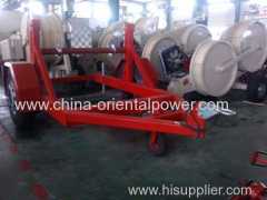 cable reel drum trailers for convenience transportation of underground electric cable