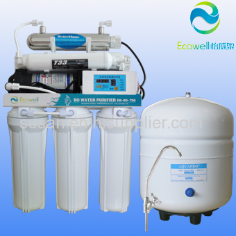 household 6 stage reverse osmosis system, 75gpd with UV sterilizer 