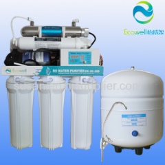 household 6 stage reverse osmosis system, 75gpd with UV sterilizer