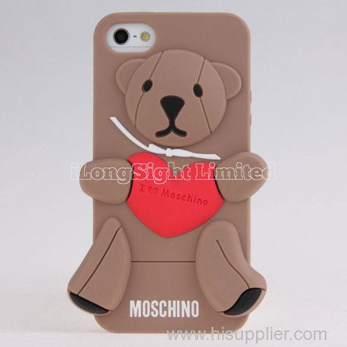 New Cute little bear silicone case for iphone 5/5s