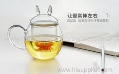 Cat Type Hand Blown Herbal Teas Glass Tea Cup