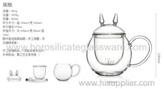 Cat Type Hand Blown Herbal Teas Glass Tea Cup