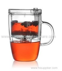 Elegant Borosilicate Mouth Blown Glass Tea Cup For Red Teas