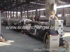 Plastic extruder filter-hydraulic screen changer