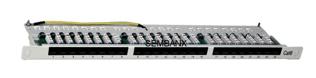 CAT6 UTP 24 ports 0.5U Patch Panel