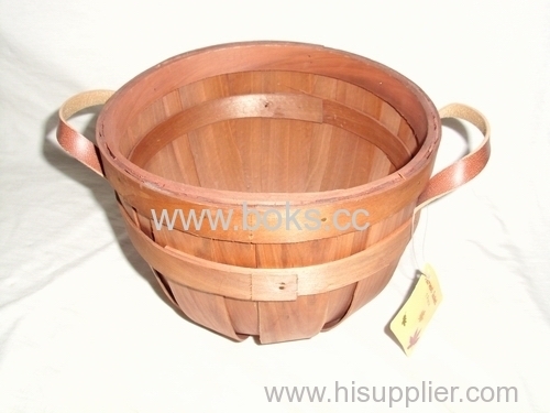 wooden basket wooden bucket for harvest