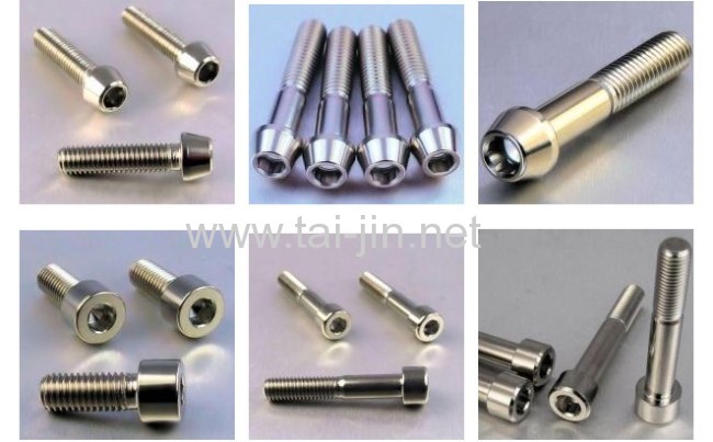 B338 Gr2 Titanium parts of bolts & Screw