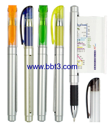 Promotional gel ink pen with advertising flag