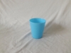 small blue plastic water cups