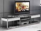 Black Decorative Furniture Tempered Glass Tops For TV Cabinet / TV Stand , 32 Inch - 60 Inch
