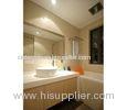 Coated Decorative Tempered Glass Panel For Bathroom Shower Enclosure , High Transmittance