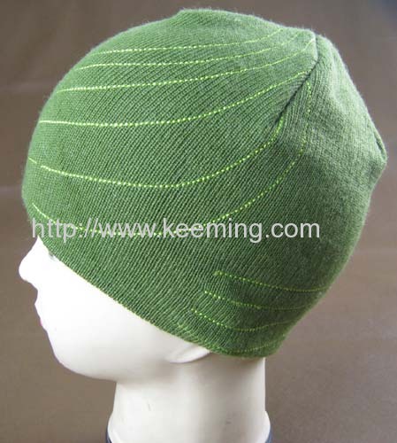 Large area embroidery knitted hat 