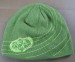 Olive sports style embroidery knitted hat