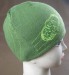 Olive sports style embroidery knitted hat