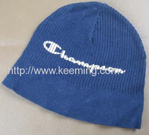 100% cotton navy cozy knitted hat