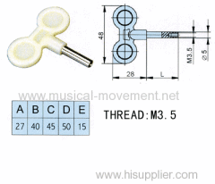 MUSIC BOX TOY PARTS BUTTERFLY KEY