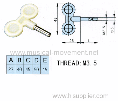 Butterfly Style Key For winding