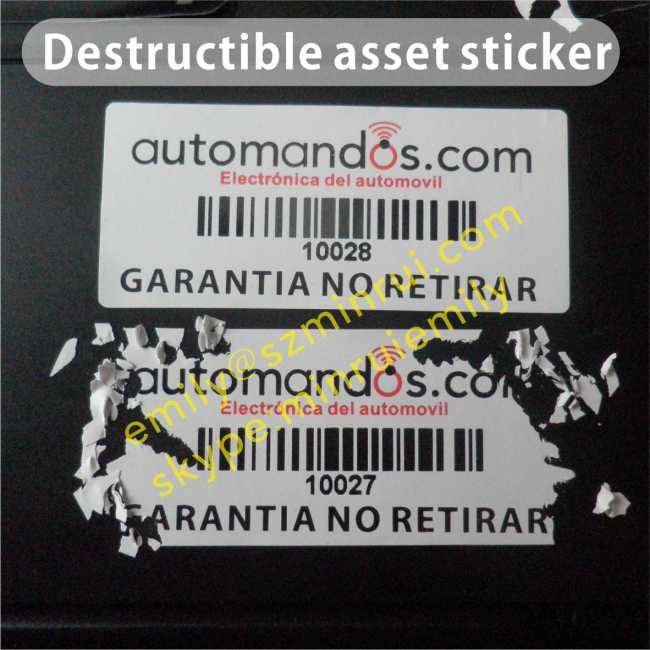 Custom Destructible Vinyl Labels With Logo,Warranty Void If Seal Broken Labels On Speedometers,Warranty VOID Label 