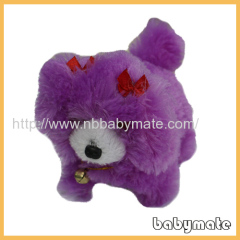 purple long plush barking puppy toys