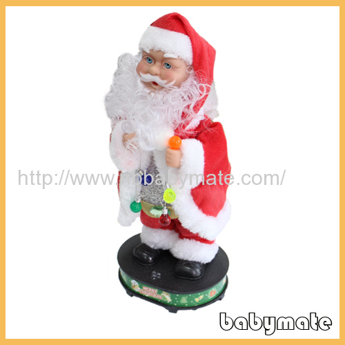 14holding shining light Santa Claus