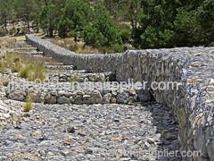 Gabion mattress resolving river or shore erosion problems